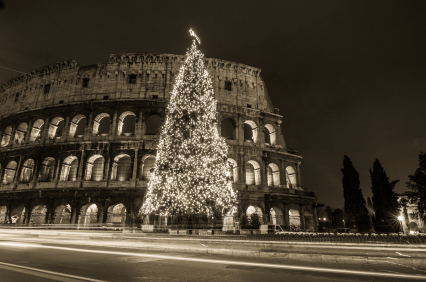 Rome Colosseum at Christmas